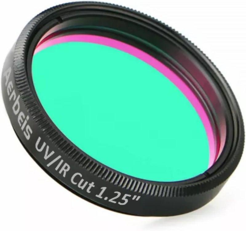 Aerbeis Telescope Filter 1.25 Inch UV IR Cut Block Filter, Aluminum Alloy Material, Frame Stacking Structure, Multi-Layer Coating Optical Glass, Correct Color cast - Image 1